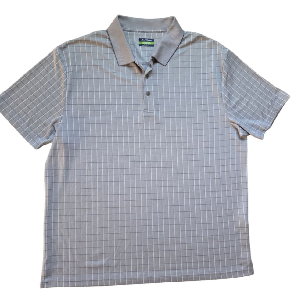 Men's Ben Hogan Polo 3XL Gray Plaid